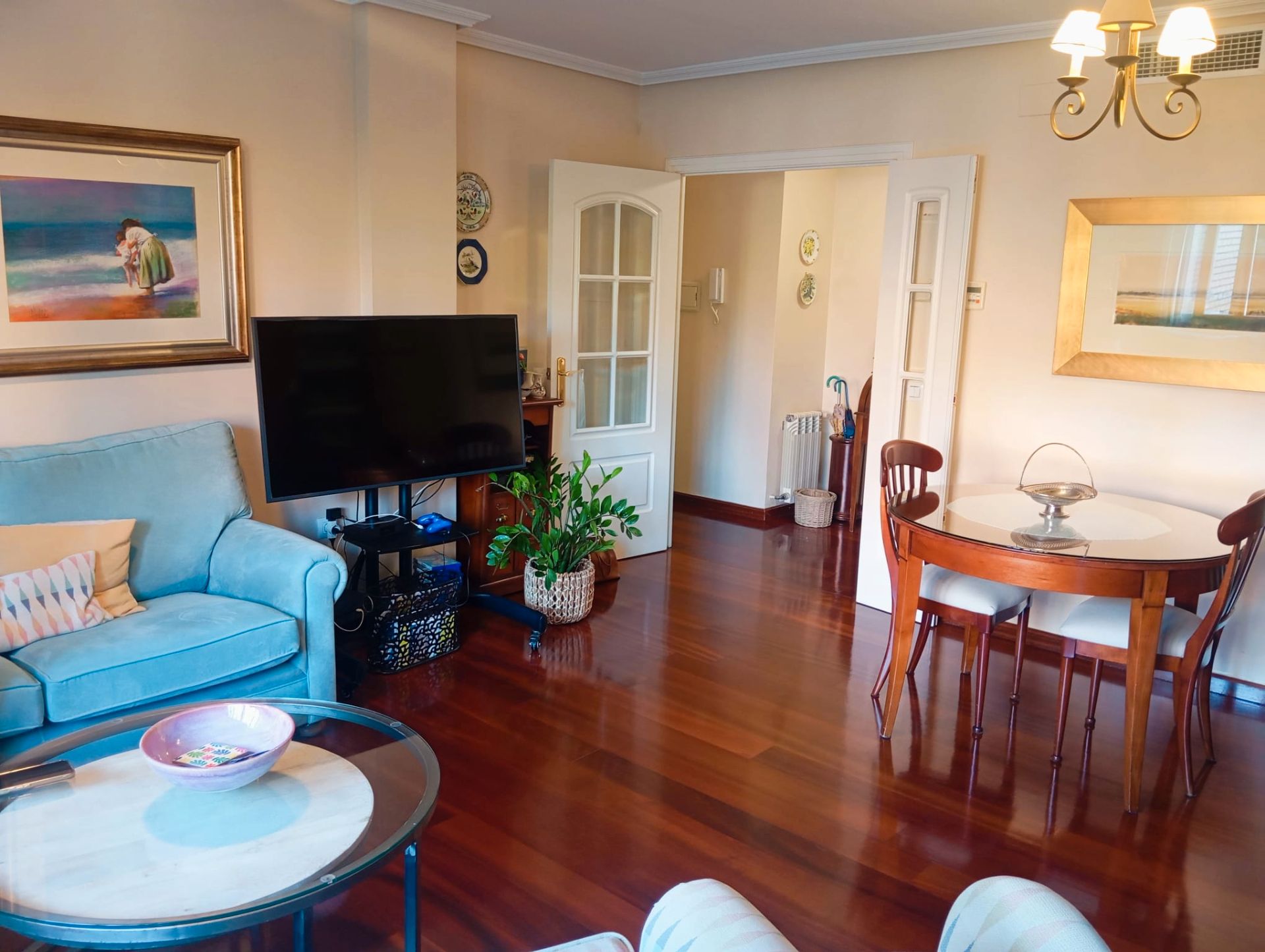 Sala de estar de Piso en venta en Badajoz Capital con Aire acondicionado, Calefacción y Parquet