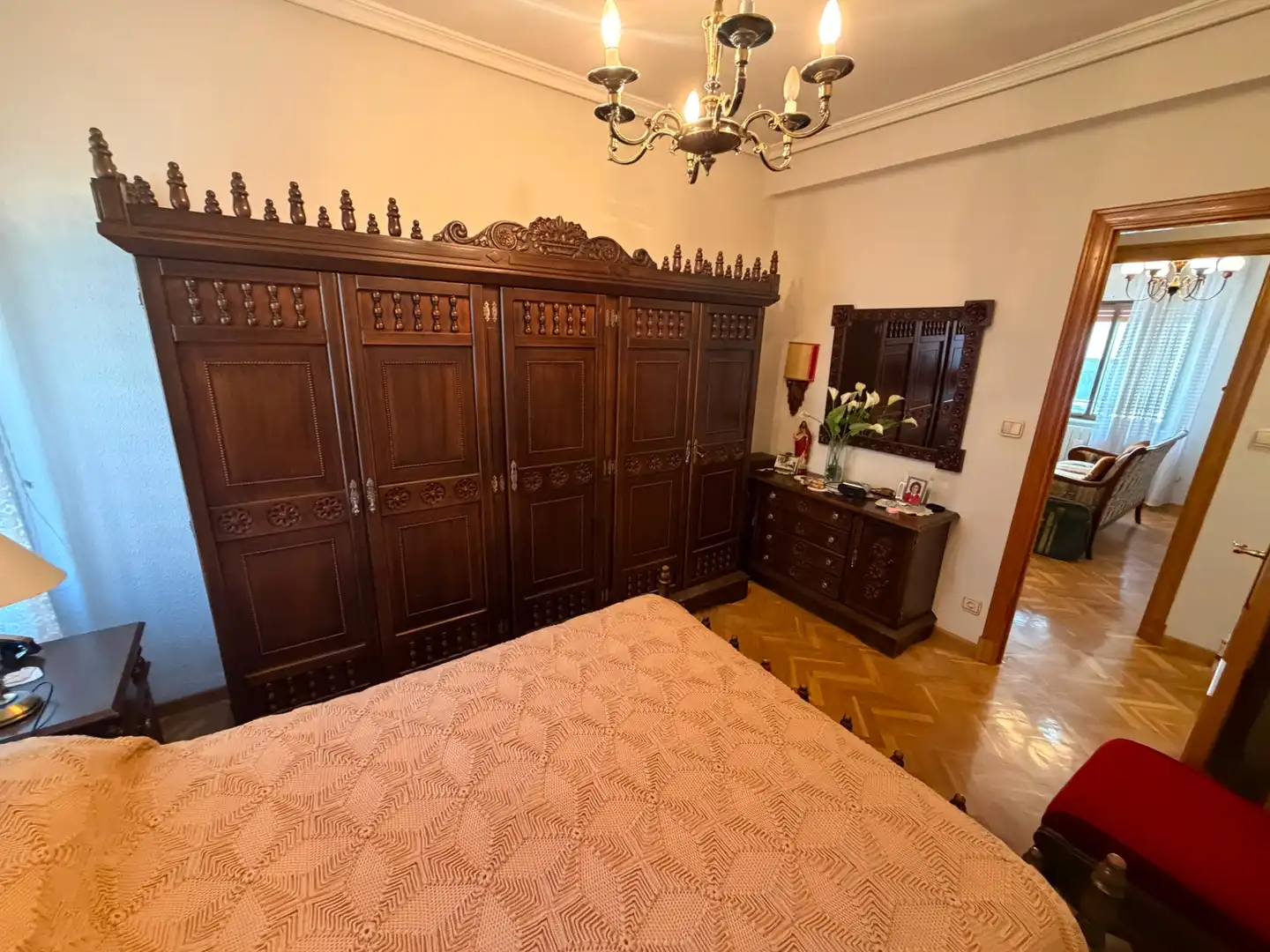 Bedroom of Flat for sale in Ávila  with Heating, Parquet flooring and Terrace