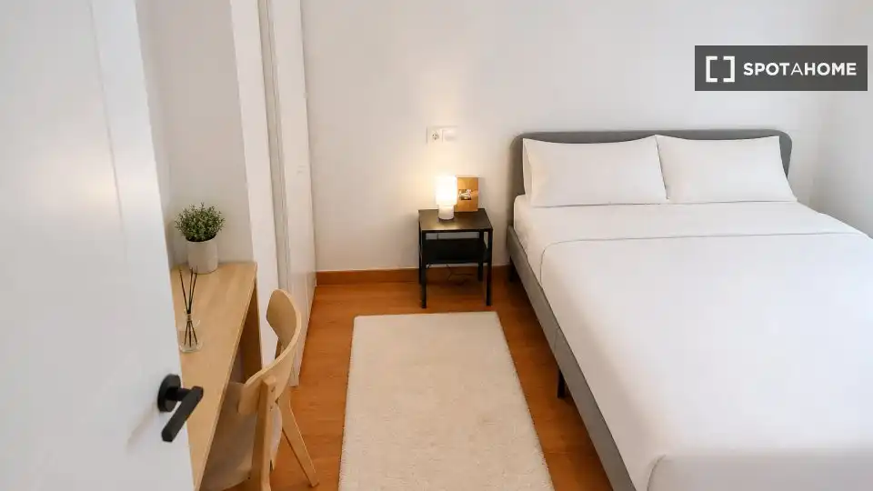 Bedroom of Flat for rent in Madrid  with Air Conditioner, Heating and Furnished