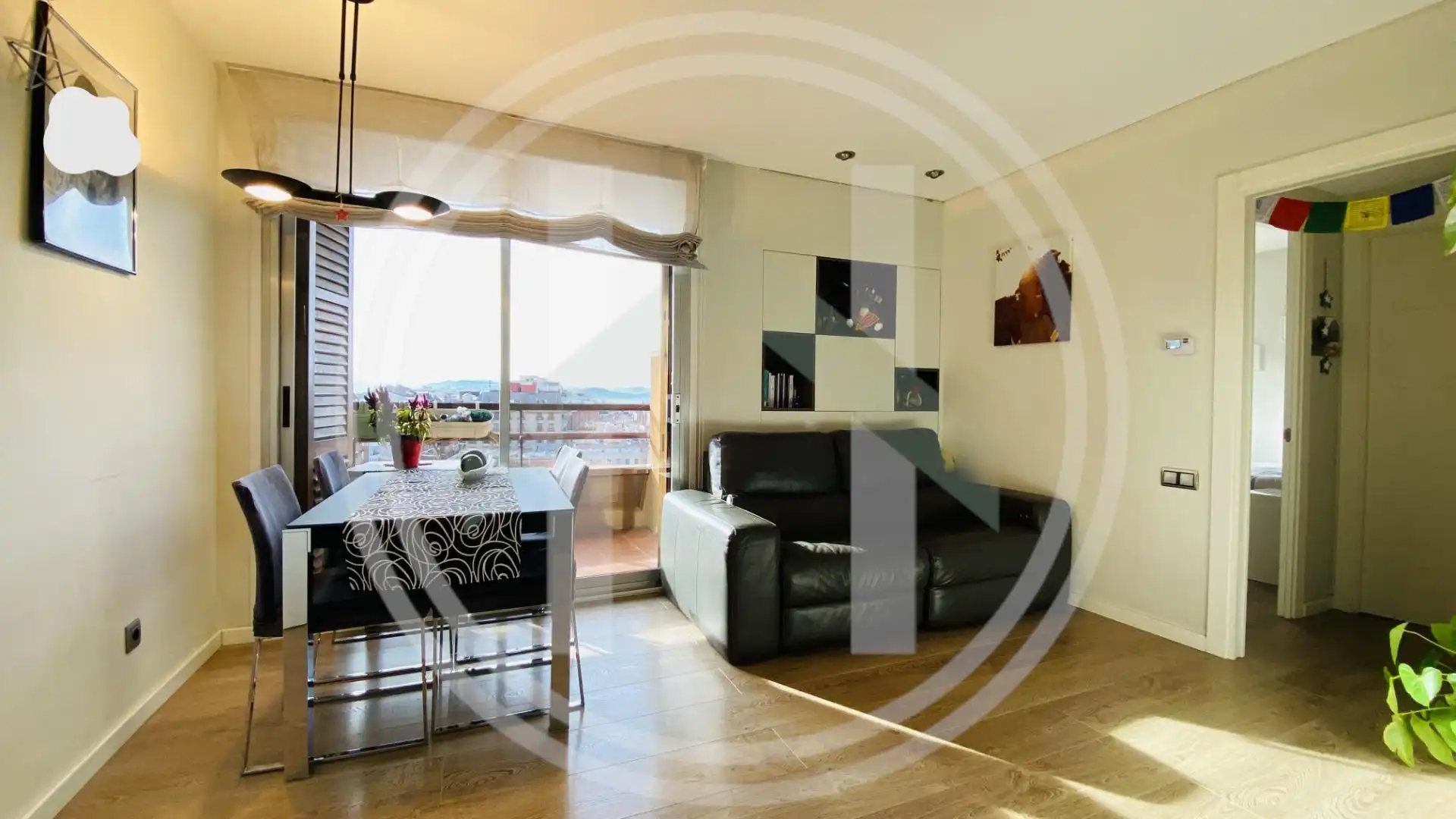 Living room of Flat for sale in Granollers  with Heating, Parquet flooring and Balcony