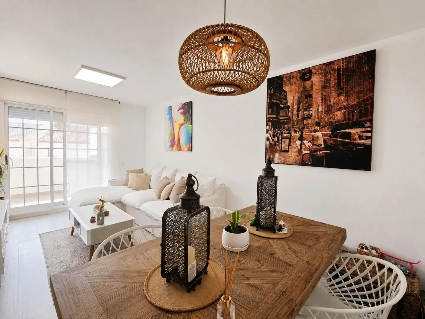 Living room of Flat for sale in Santa Pola  with Air Conditioner, Heating and Parquet flooring