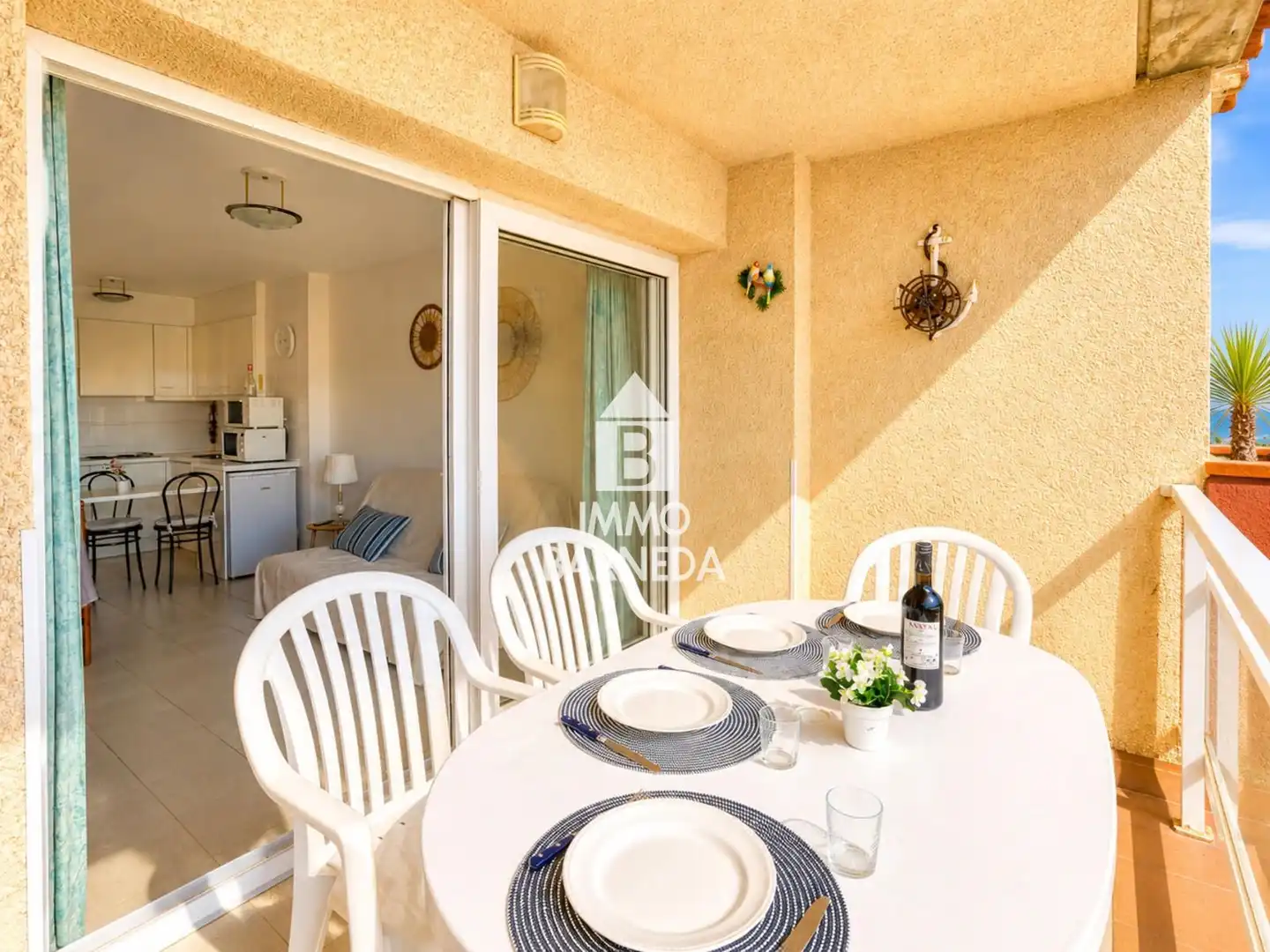 Balcony of Flat for sale in Roses  with Terrace and Furnished