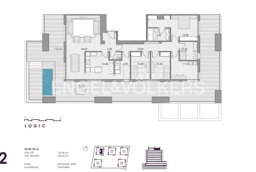 Ático en venta en Esplugues de Llobregat con Aire acondicionado, Calefacción y Terraza