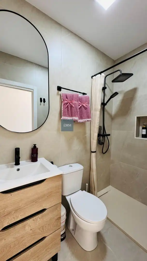 Baño de Apartamento de alquiler en Sanlúcar de Barrameda con Aire acondicionado, Amueblado y Balcón