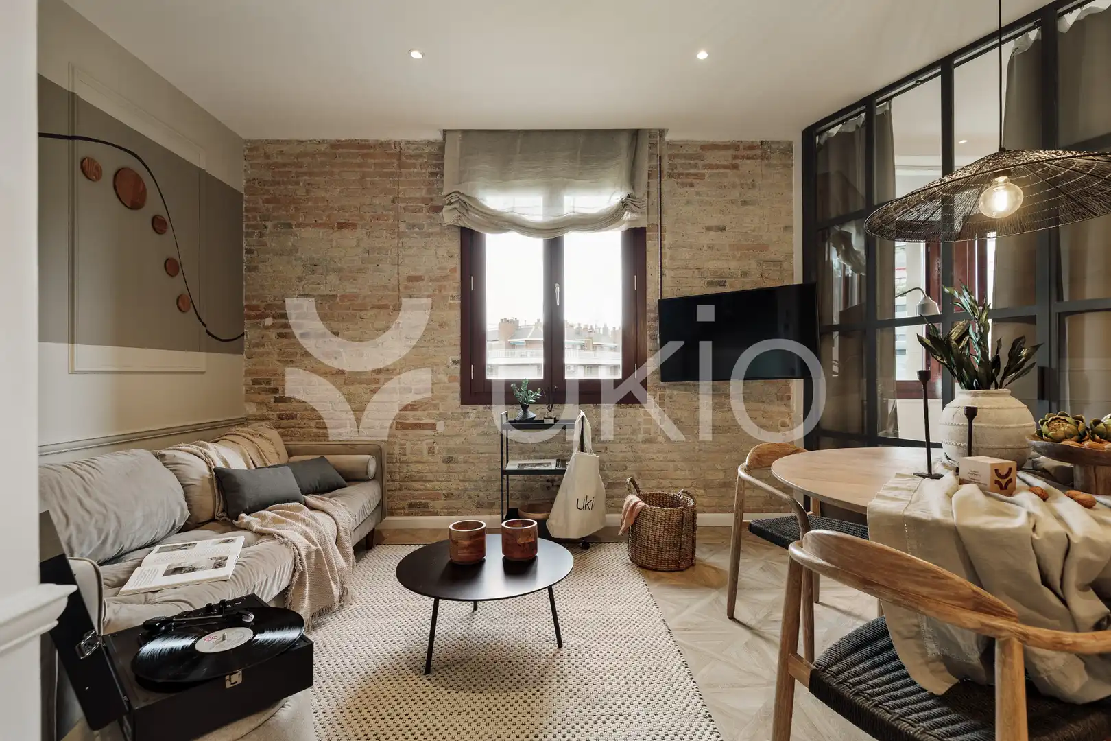 Sala d'estar de Apartament de lloguer en Barcelona amb Aire condicionat, Calefacció i Moblat