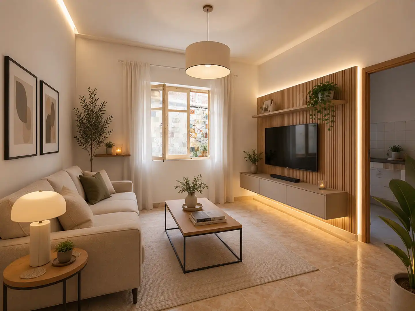 Sala de estar de Casa adosada en venta en Cartagena con Terraza, Trastero y Alarma