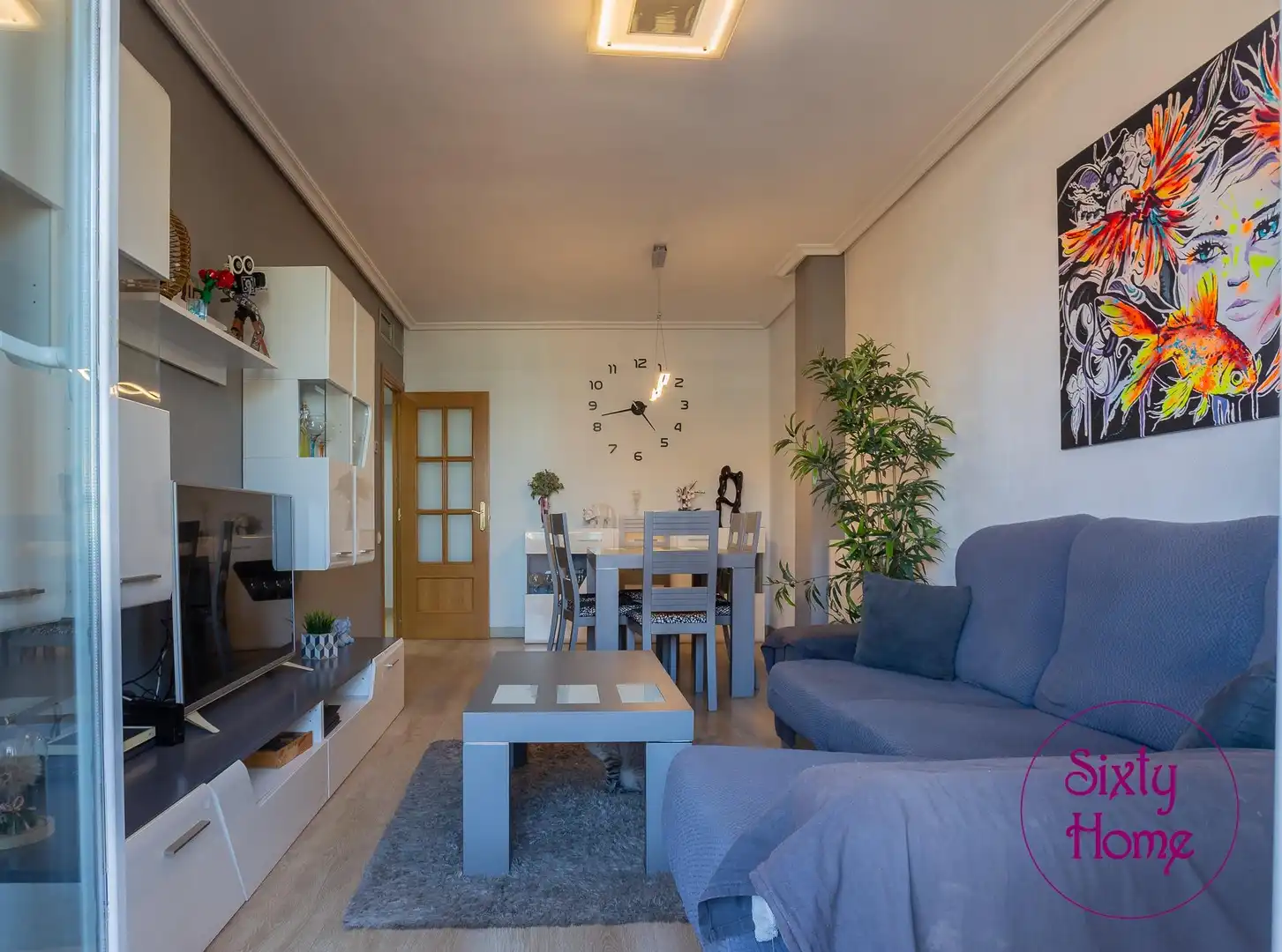 Living room of Flat for sale in Zaragoza  with Air Conditioner, Heating and Terrace