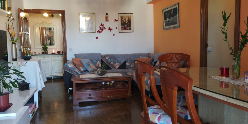 Sala d'estar de Pis en venda en Alcobendas amb Terrassa i Moblat