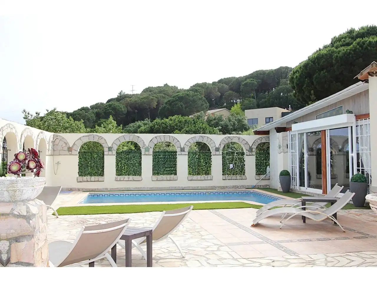 Garden of Houses for sale in Lloret de Mar  with Air Conditioner, Heating and Private garden