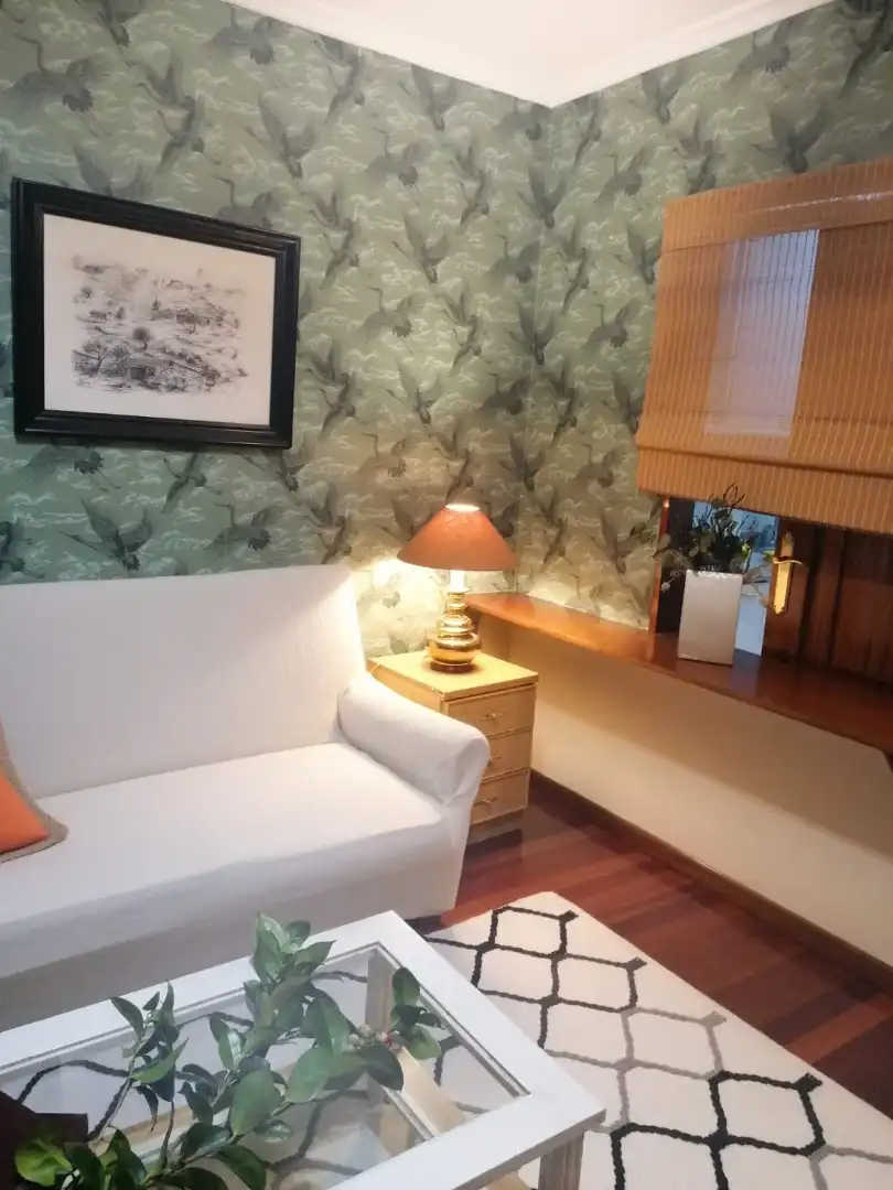 Wohnzimmer von Wohnungen zur Miete in Pontevedra Capital  mit Abstellraum, Möbliert und Ofen