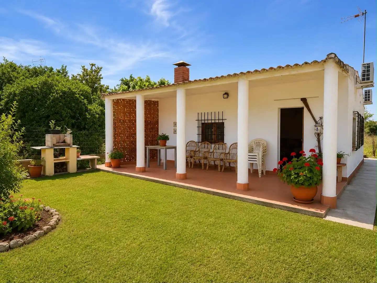 Terraza de Casa o chalet en venta en Puebla de la Calzada con Jardín privado y Piscina