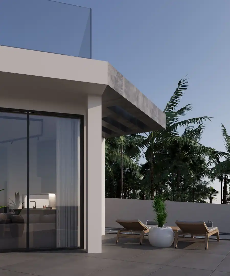 Vista exterior de Casa o xalet en venda en Adeje amb Aire condicionat, Jardí privat i Piscina