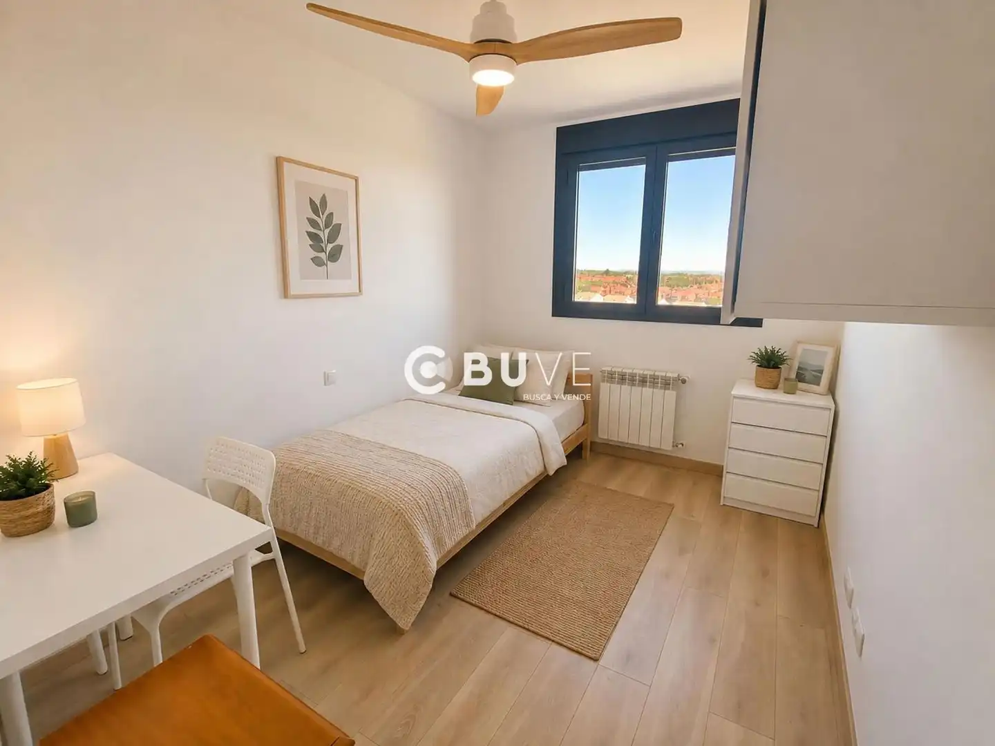 Bedroom of Flat for share in Rivas-Vaciamadrid  with Air Conditioner, Heating and Parquet flooring