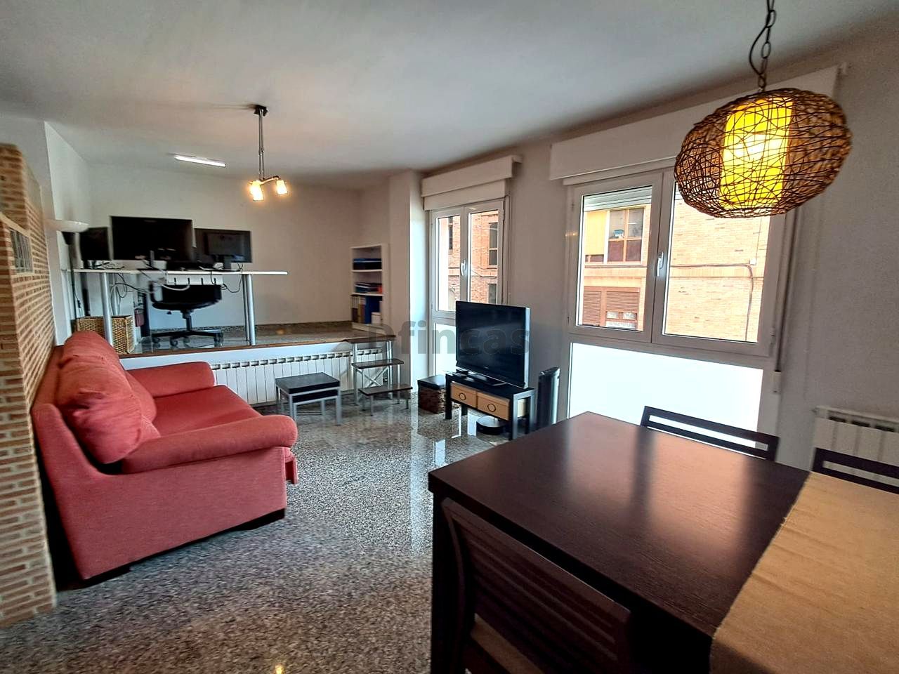 Living room of Apartment for sale in  Teruel Capital  with Heating, Terrace and Storage room