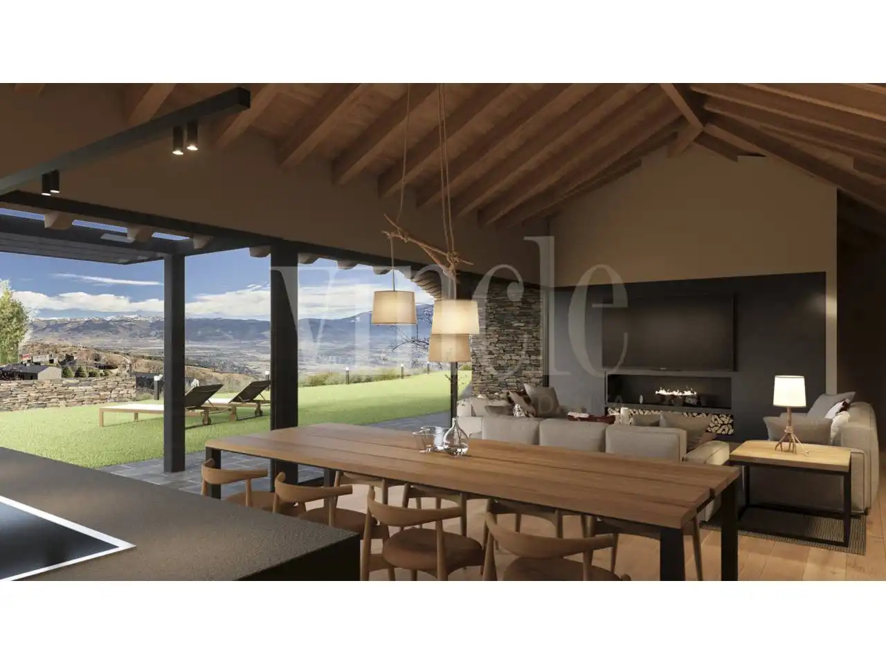 Comedor de Casa o chalet en venta en Ger con Calefacción, Jardín privado y Parquet