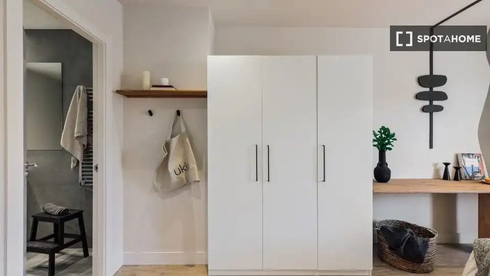 Habitación de Apartamento para compartir en Barcelona con Aire acondicionado, Terraza y Amueblado
