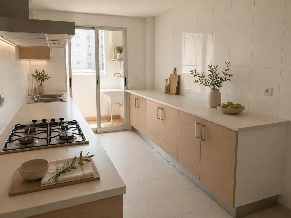 Kitchen of Flat for sale in Alboraya  with Balcony