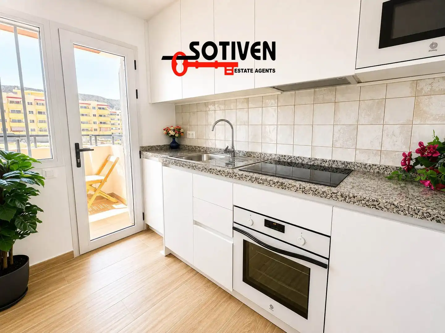 Kitchen of Study for rent in Arona  with Terrace, Balcony and Community pool