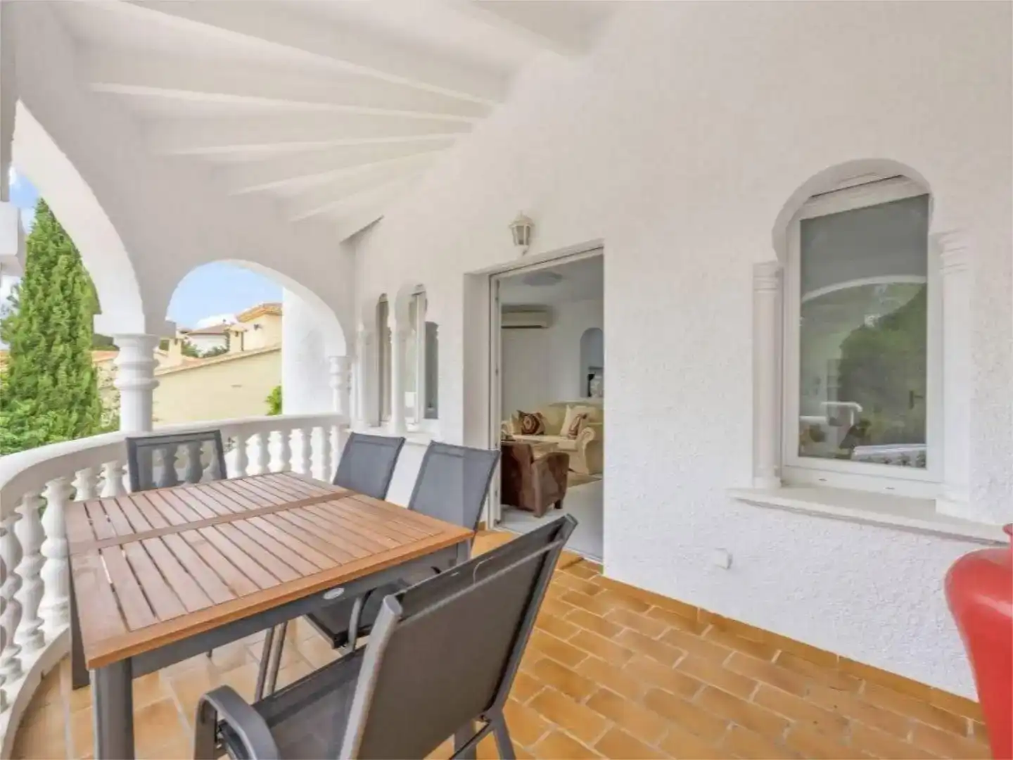 Terraza de Casa o chalet de alquiler en Dénia con Jardín privado, Parquet y Piscina