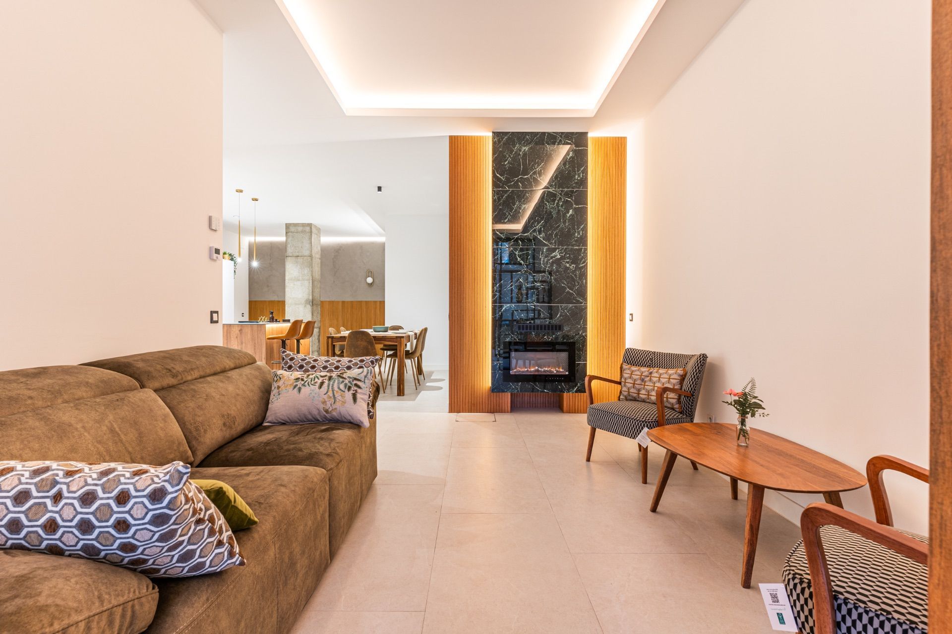Living room of Flat to rent in  Madrid Capital  with Air Conditioner, Heating and Furnished