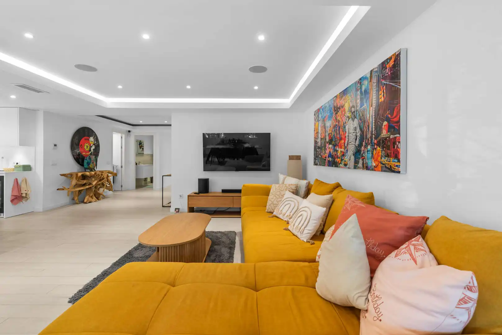 Wohnzimmer von Erdgeschoss zum Verkauf in Calvià mit Klimaanlage, Heizung und Terrasse
