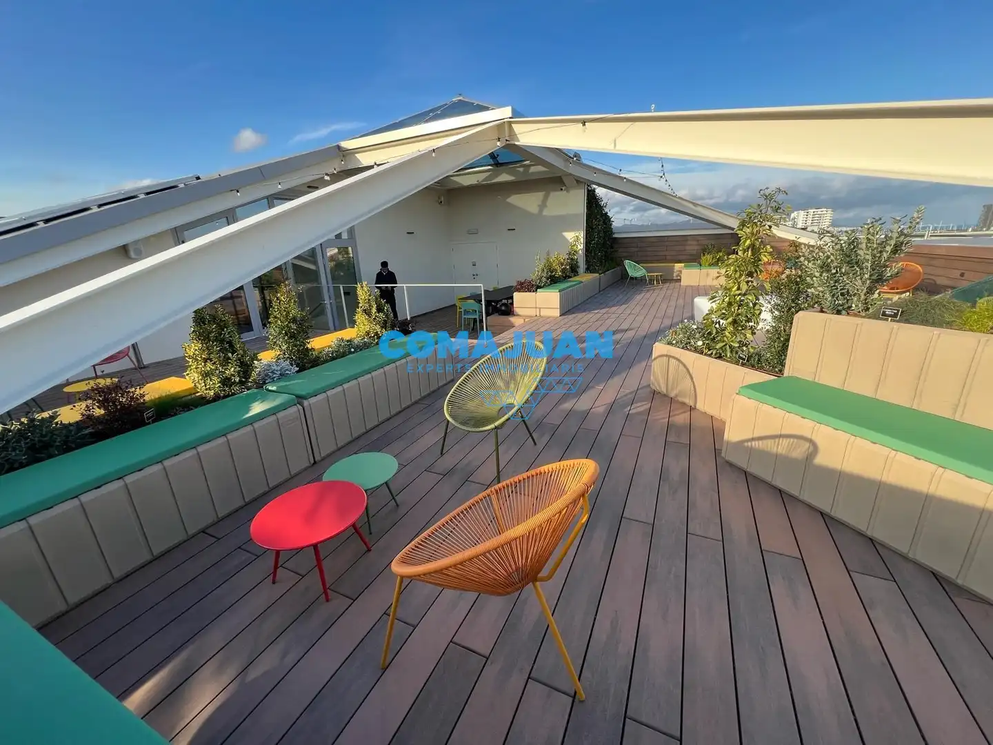 Terrasse von Büro zur Miete in Badalona mit Klimaanlage
