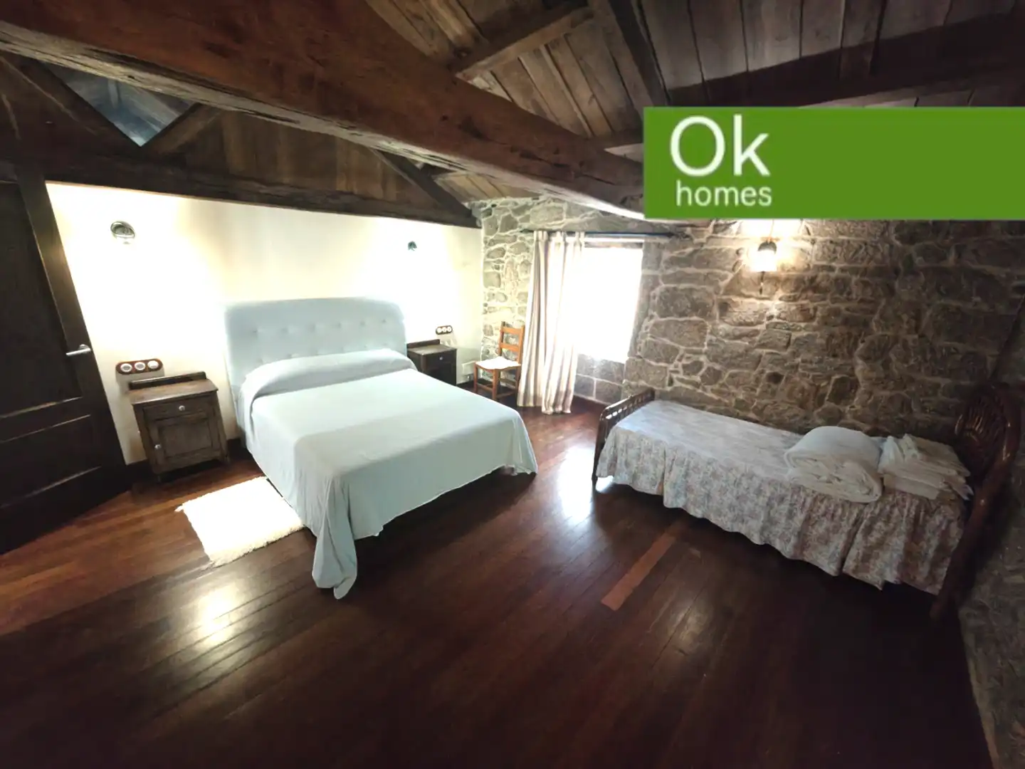 Schlafzimmer von Country house zum Verkauf in Guitiriz mit Heizung, Parkett und Abstellraum