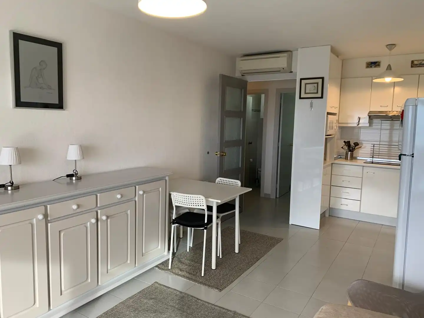 Kitchen of Flat for sale in Roses  with Air Conditioner, Heating and Terrace
