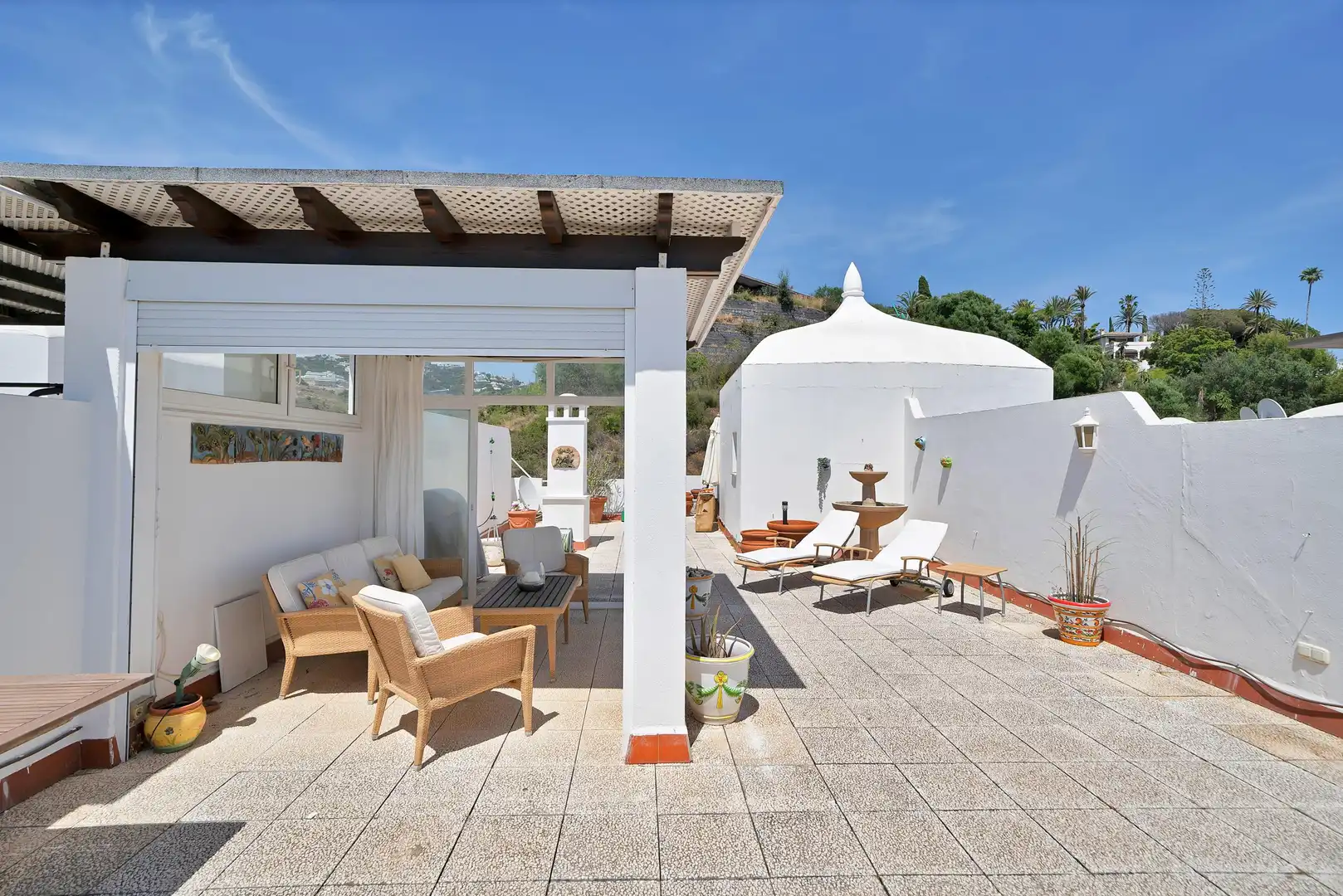 Terrassa de Àtic de lloguer en Marbella amb Jardí privat i Piscina comunitària