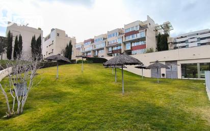 Exterior view of Attic for sale in  Madrid Capital  with Air Conditioner, Heating and Private garden