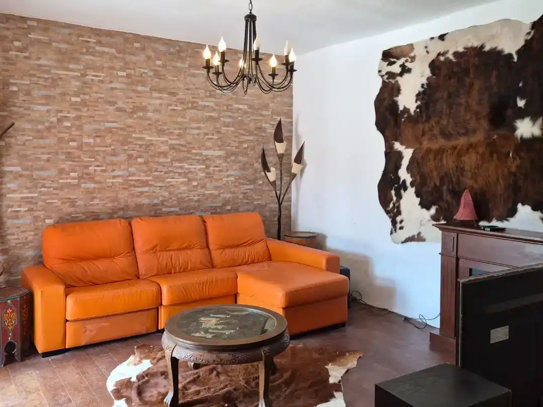 Sala d'estar de Planta baixa en venda en Moya (Las Palmas) amb Jardí privat, Parquet i Traster