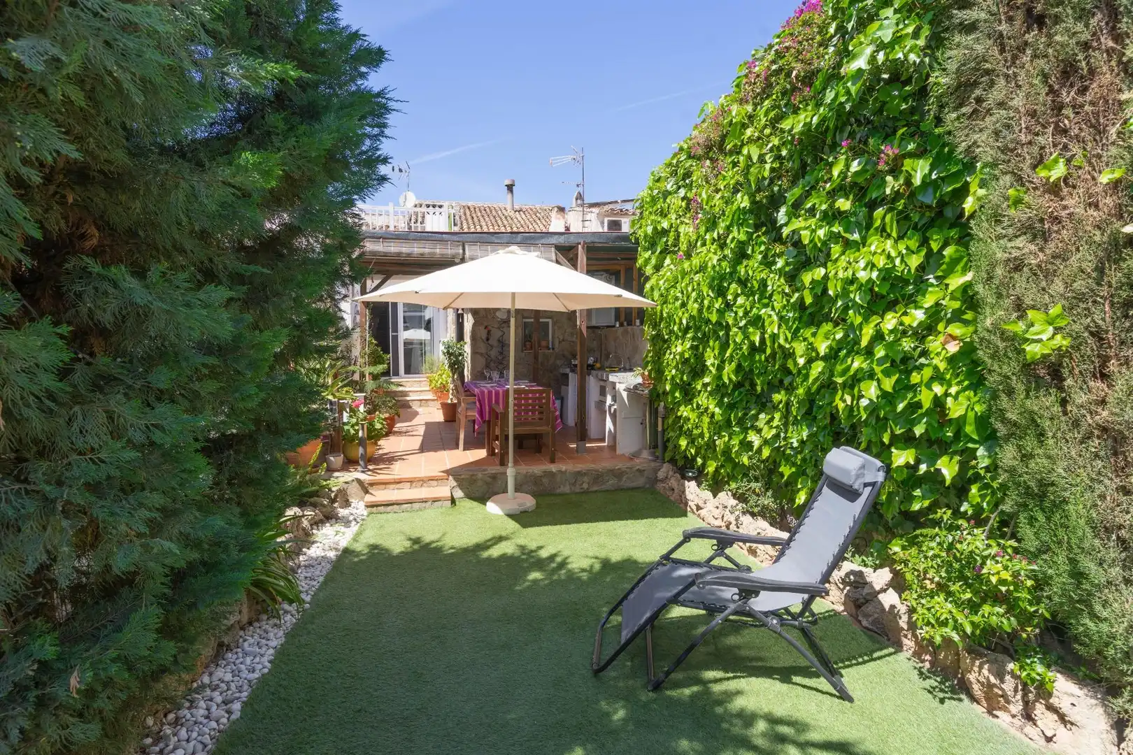 Garden of Detached homes for rent in Riogordo  with Air Conditioner, Private garden and Terrace