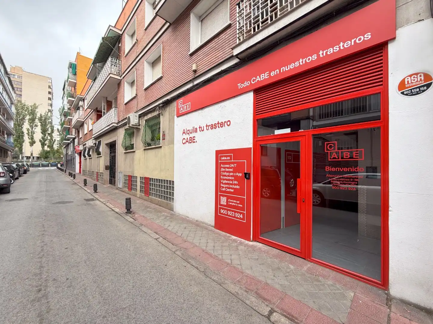 Vista exterior de Trastero de alquiler en Madrid con Alarma