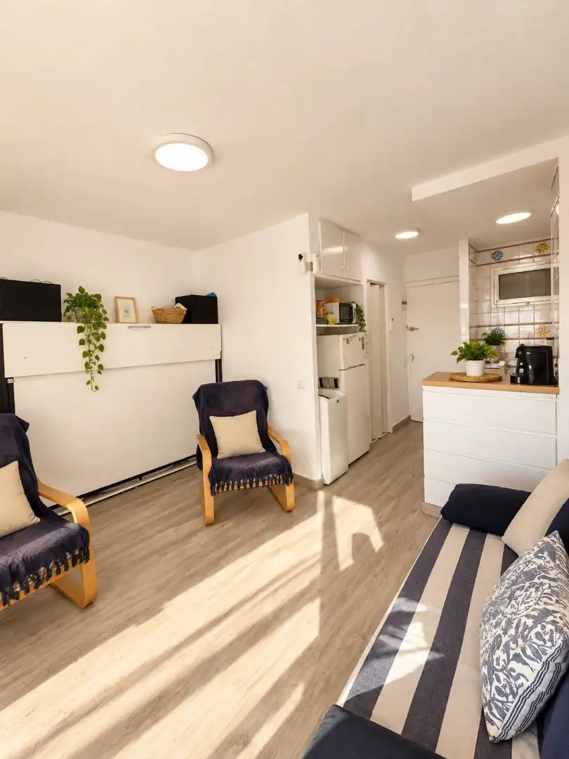 Sala de estar de Estudio en venta en Parque de la Paloma