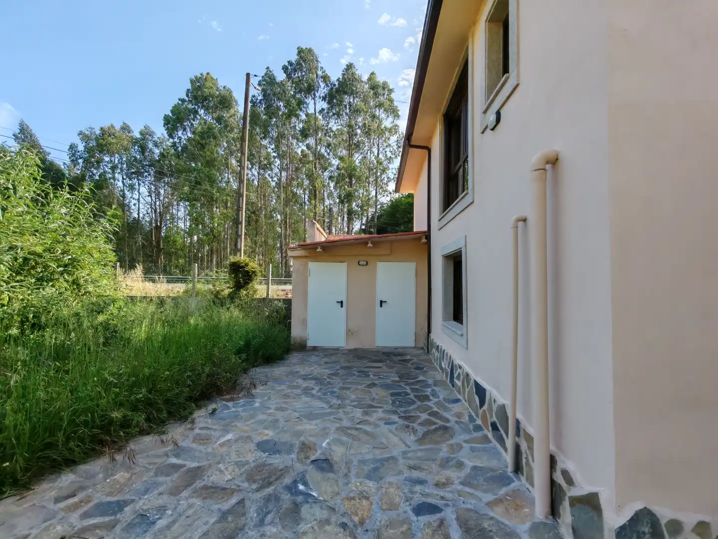 Vista exterior de Casa o chalet en venta en O Pino  con Calefacción, Jardín privado y Trastero