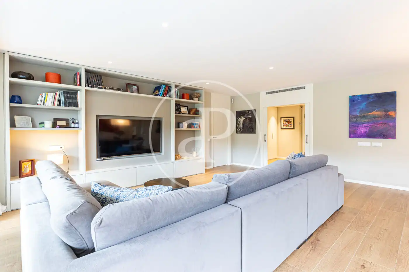 Living room of Flat for sale in Sant Cugat del Vallès  with Air Conditioner, Heating and Private garden