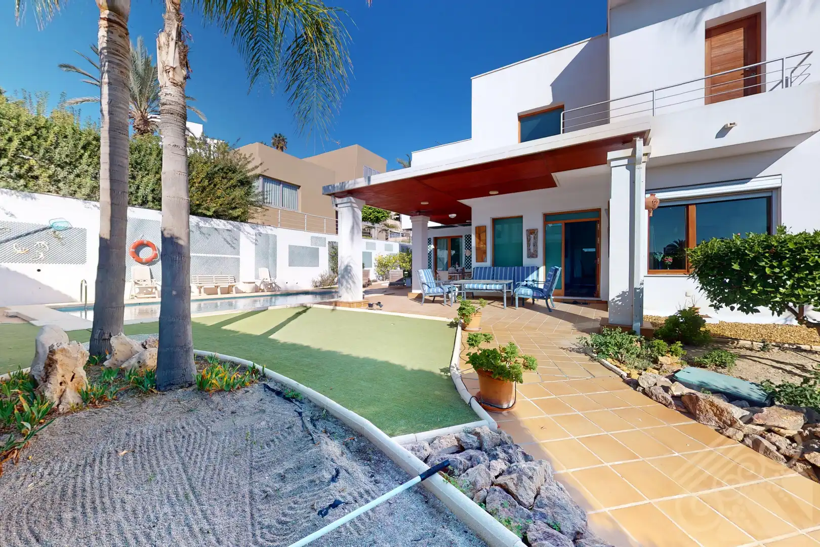 Vista exterior de Casa o chalet en venta en Mojácar con Aire acondicionado, Jardín privado y Parquet