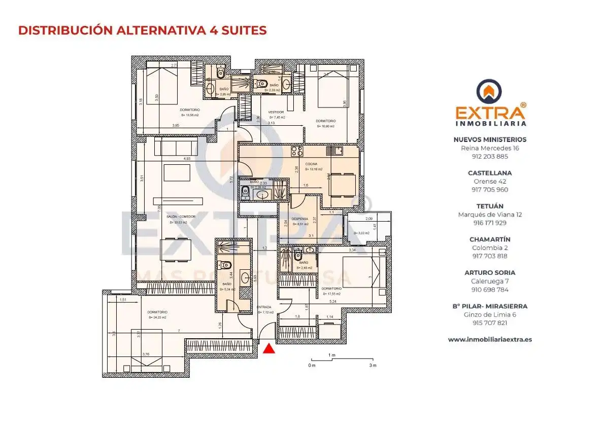 Schlafzimmer von Wohnung zum Verkauf in Madrid mit Klimaanlage, Heizung und Abstellraum