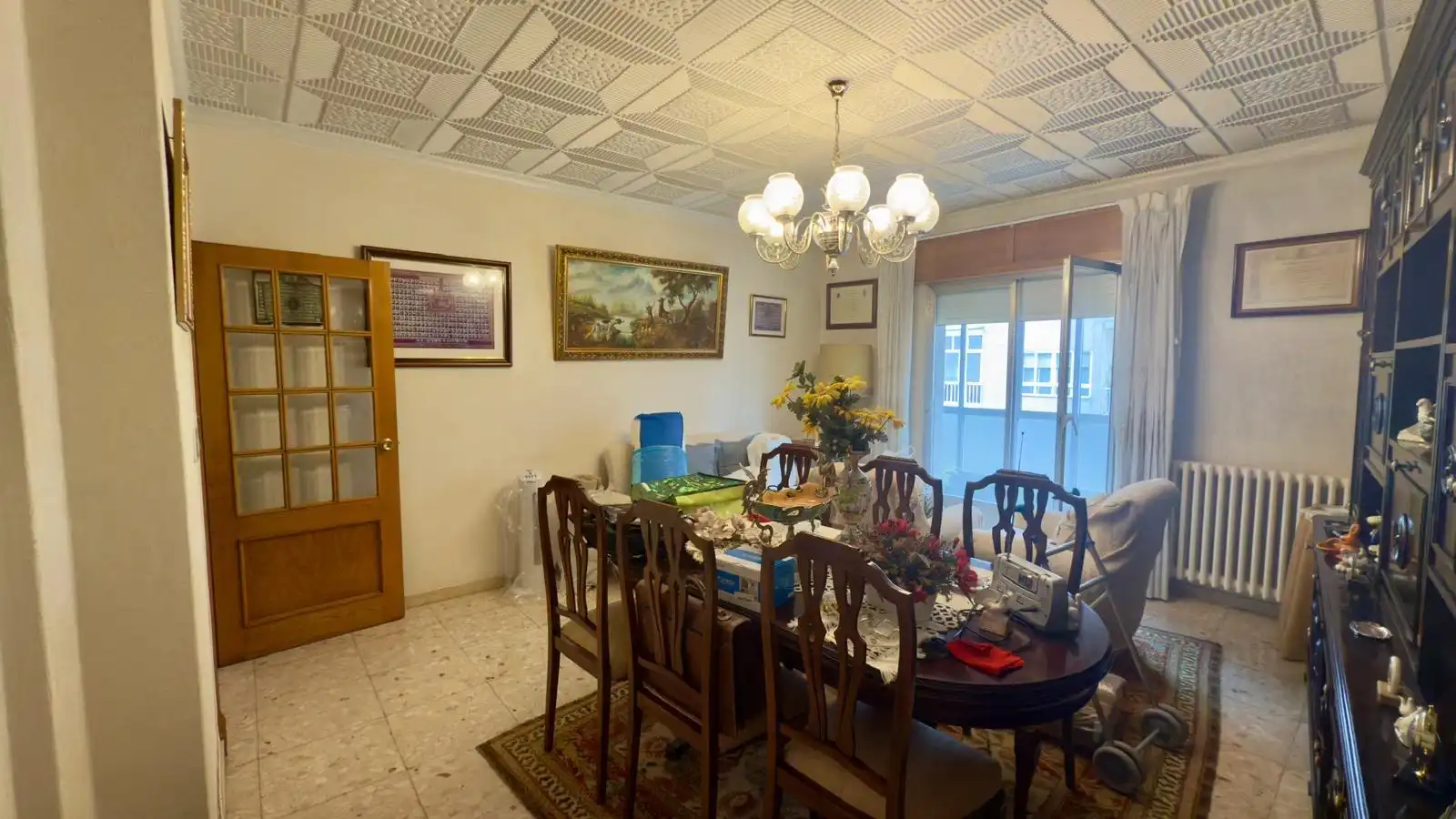 Dining room of Flat for sale in Ourense Capital   with Heating, Storage room and Furnished