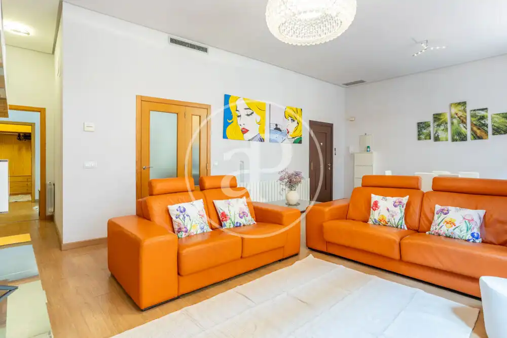 Wohnzimmer von Wohnung zur Miete in Valencia mit Klimaanlage, Heizung und Möbliert