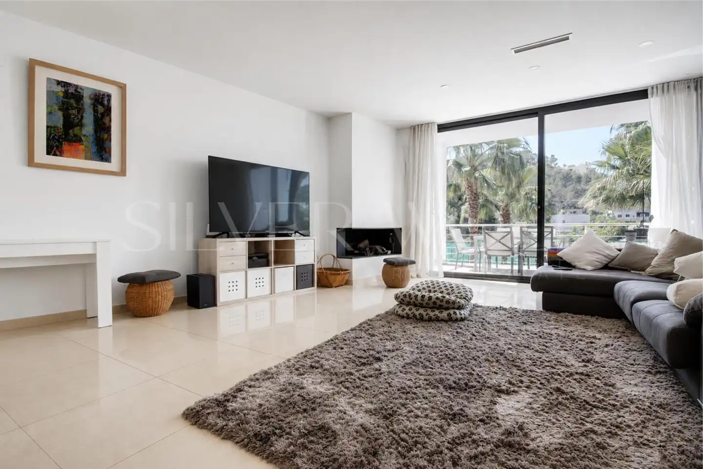 Sala d'estar de Casa o xalet en venda en Sant Pere de Ribes amb Aire condicionat, Jardí privat i Traster