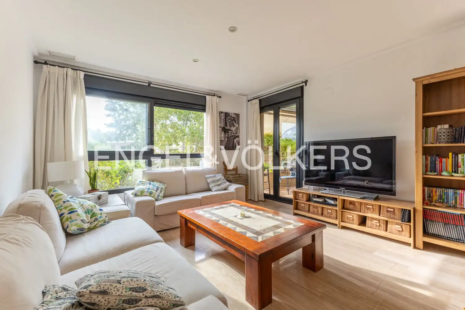 Sala de estar de Piso de alquiler en Jávea / Xàbia con Aire acondicionado, Calefacción y Jardín privado