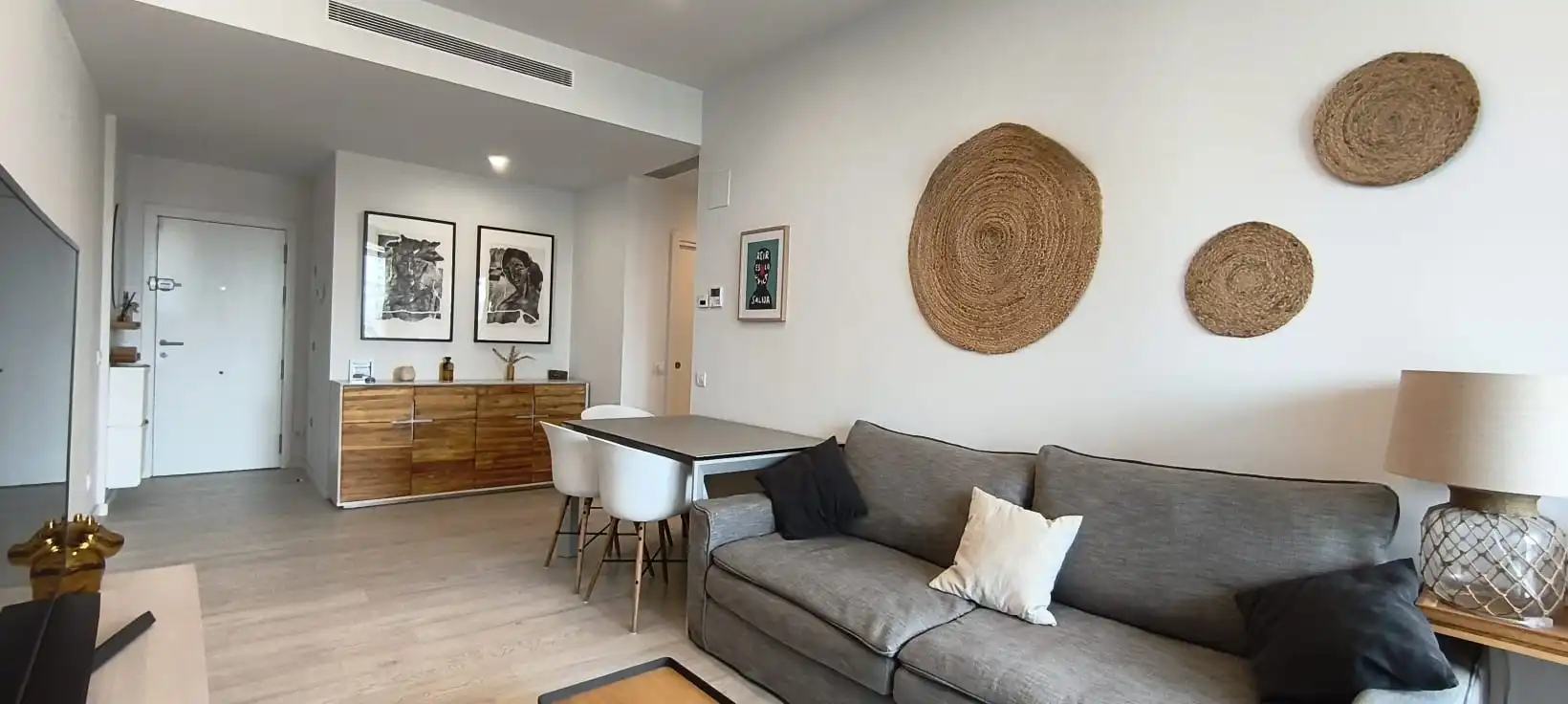 Wohnzimmer von Wohnung zum Verkauf in L'Hospitalet de Llobregat mit Klimaanlage, Heizung und Parkett