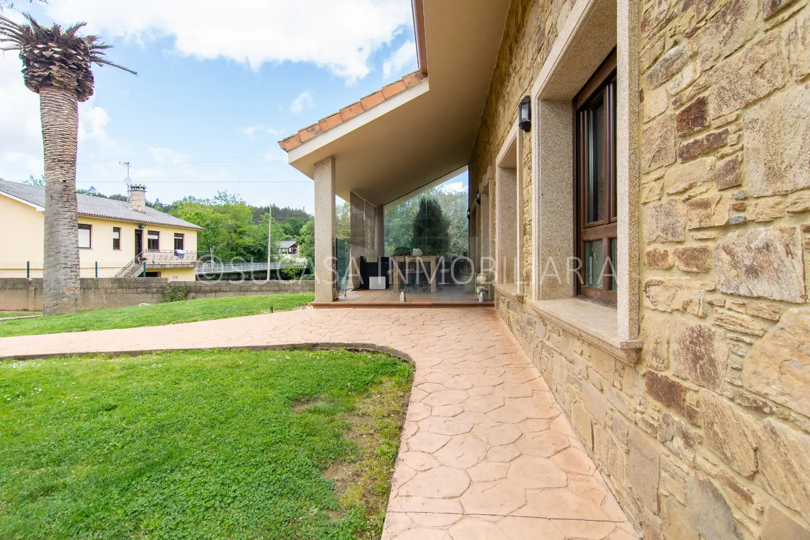 Terrasse von Haus oder Chalet zur Miete in Abegondo mit Heizung, Privatgarten und Parkett