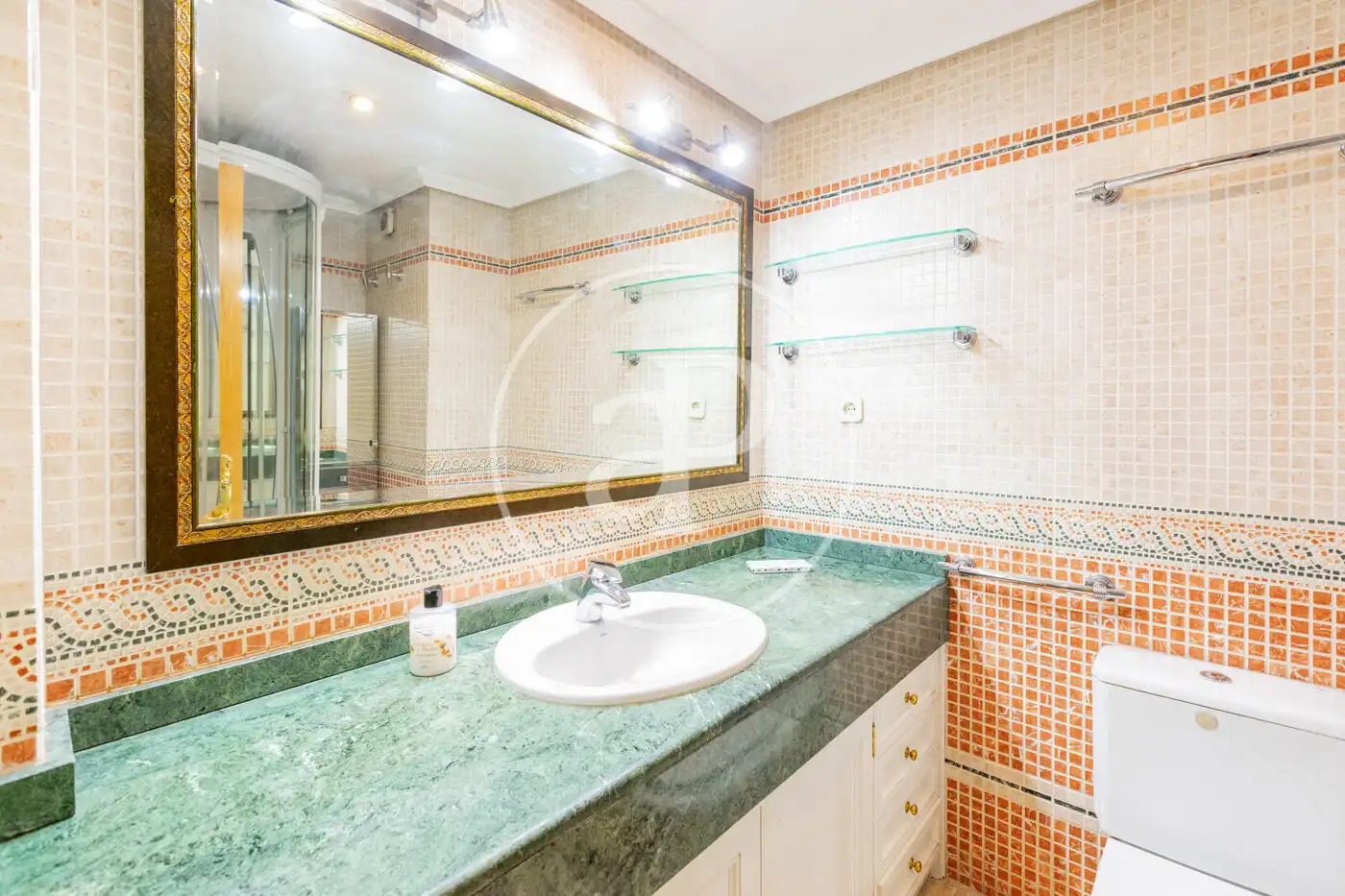 Bathroom of Flat for rent in Madrid  with Air Conditioner, Heating and Private garden