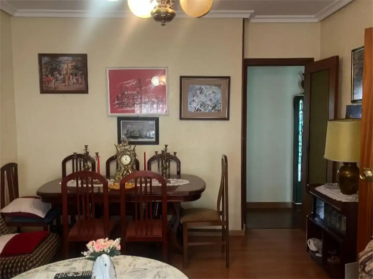 Menjador de Casa adosada en venda en Alaejos amb Parquet, Traster i Moblat