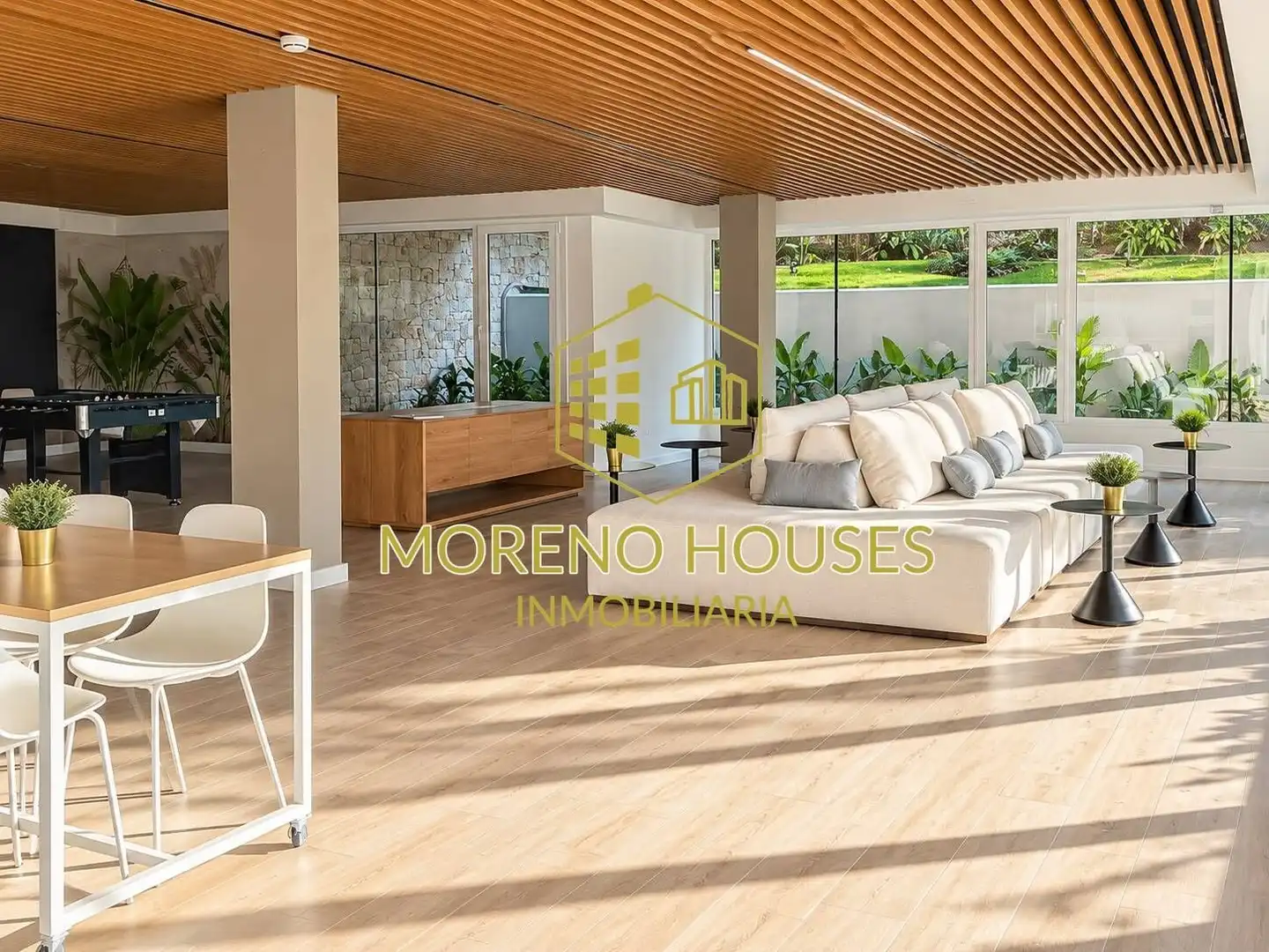 Wohnzimmer von Wohnungen zur Miete in Jávea / Xàbia mit Klimaanlage, Heizung und Privatgarten