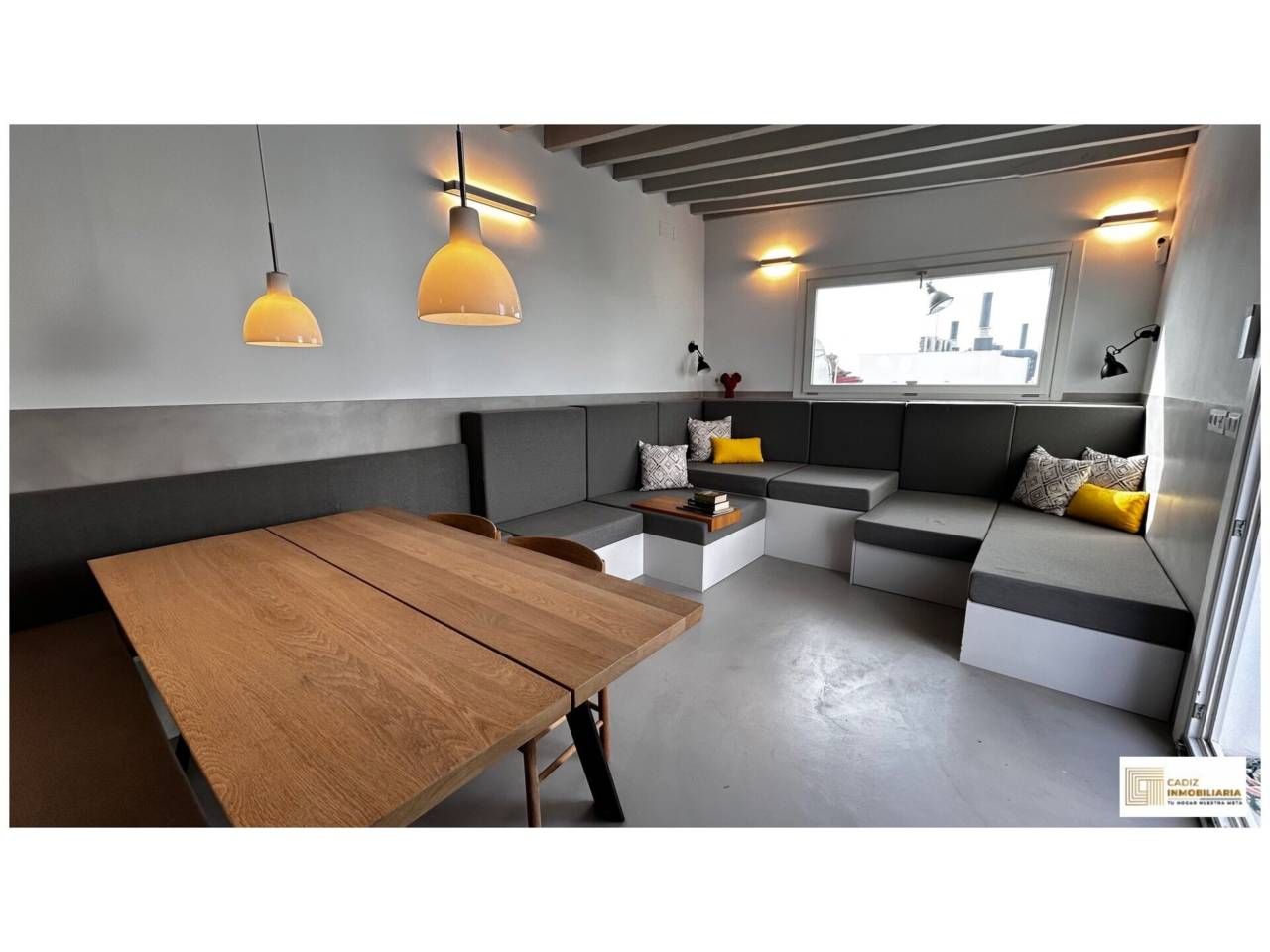 Dining room of Attic for sale in  Cádiz Capital  with Heating, Terrace and Furnished