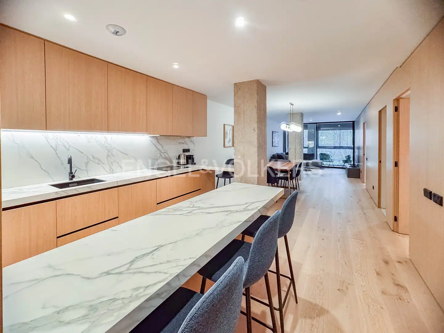 Kitchen of Flat for rent in Barcelona  with Air Conditioner, Heating and Parquet flooring