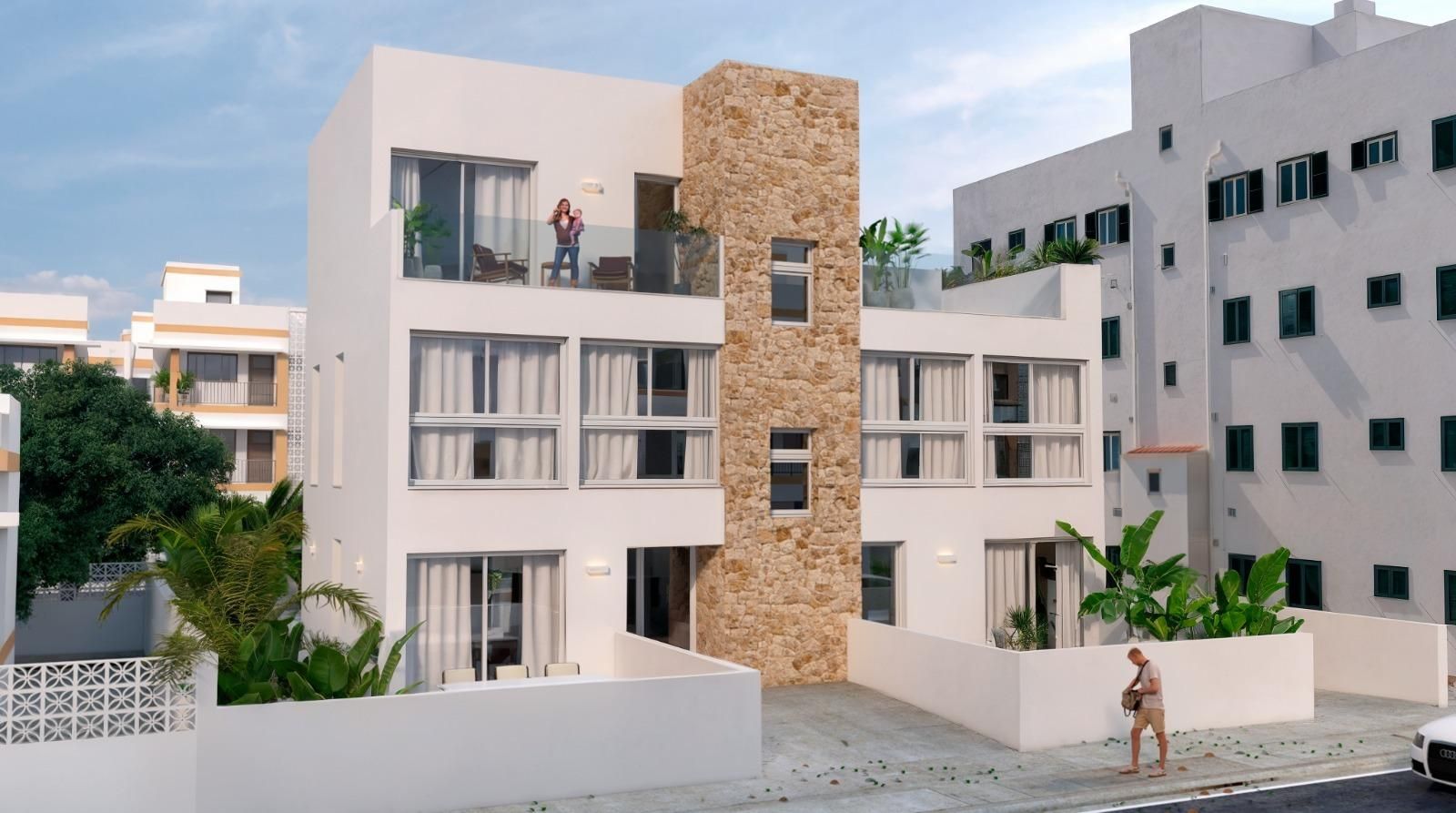 Exterior view of Duplex for sale in Ses Salines  with Air Conditioner and Terrace
